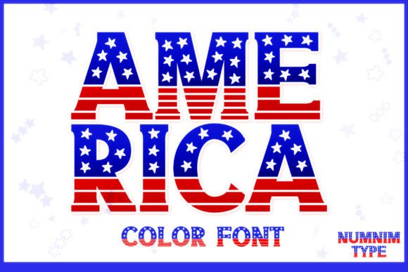 America Color Fonts: A Playful Decorative Font for Handmade Brands