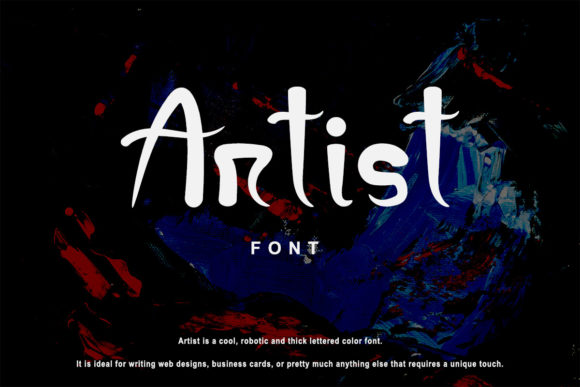 Artist: A Playful Color Fonts Choice for Local Business Branding
