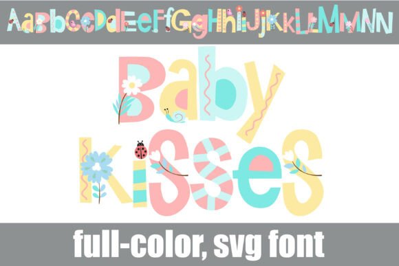 Baby Kisses: A Playful Color Fonts SVG Font