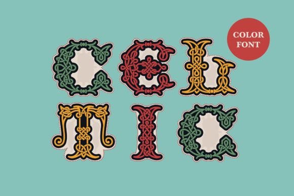 Celtic Nova: A Standout Color Font for Themed Digital Products
