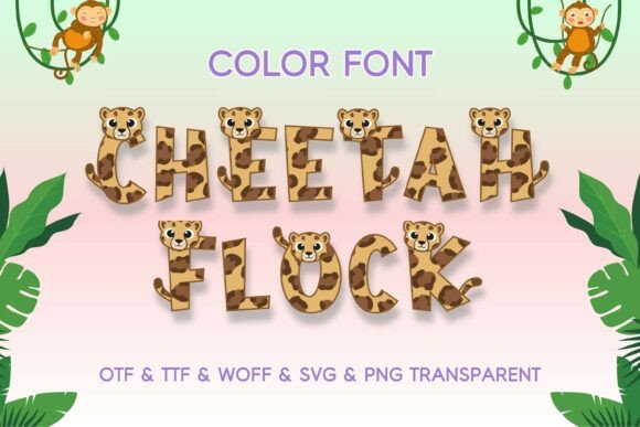 Cheetah Flock: A Playful Color Fonts Choice