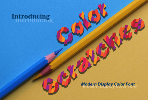 Color Scratches: A Bold, Playful Color Font for Creative Brands