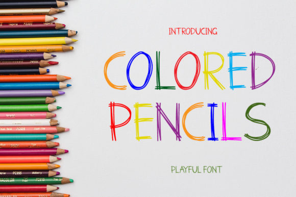 Colored Pencils: A Playful Color Fonts Choice for Handmade Brands