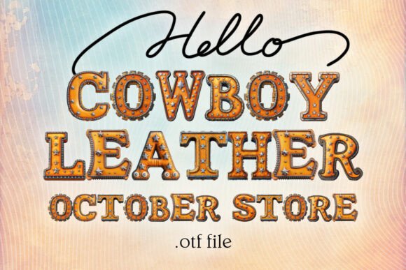 Cowboy Leather Alphabet: Color Fonts for Authentic Local Branding