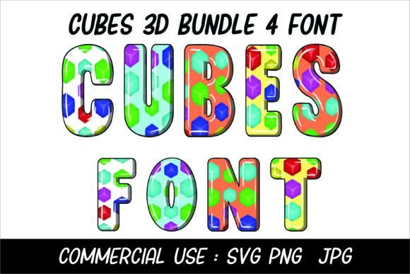 Cubes 3D: A Vibrant Color Fonts Choice for Modern Branding