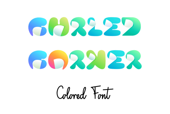 Curled Corner: A Playful Color Font for Local Branding