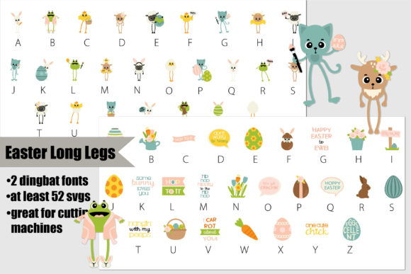 Easter Long Legs: Color Fonts for Playful Local Branding