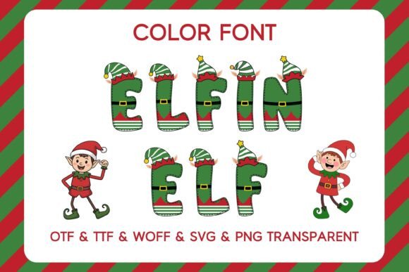 Elfin Elf: A Playful Color Fonts Choice for Local Branding