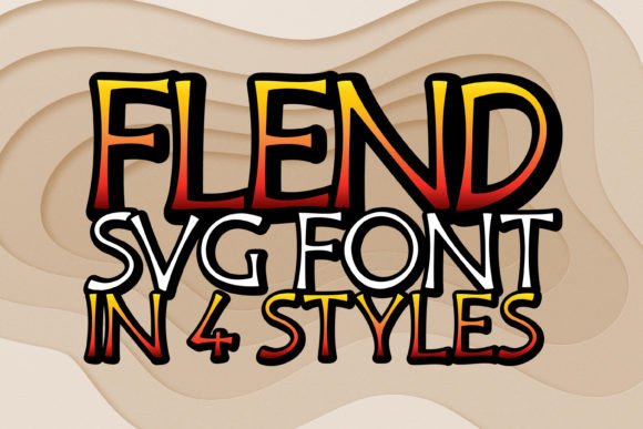 Flend: A Joyful Color Fonts Display Font for Crafters