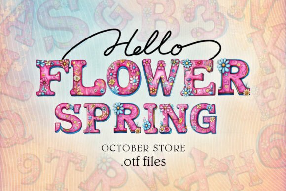 Flower Spring: A Color Fonts Delight for Creative Publishers