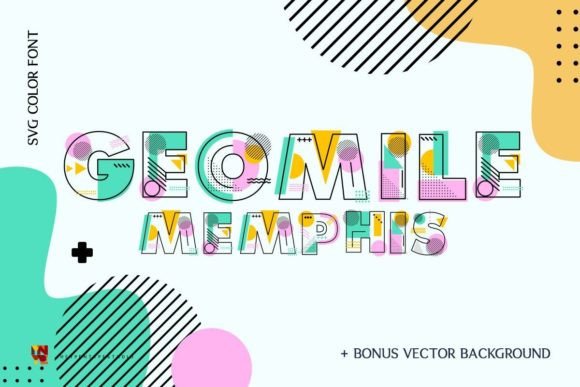 Geomile Memphis: A Bold Color Fonts Choice for Local Branding