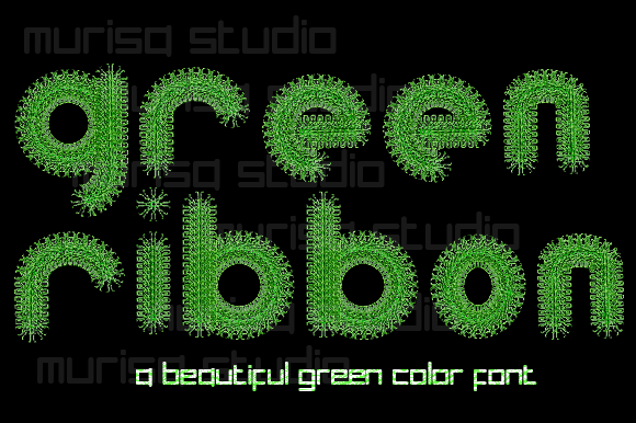 Green Ribbon: A Vibrant Color Fonts Choice for Modern Publishers