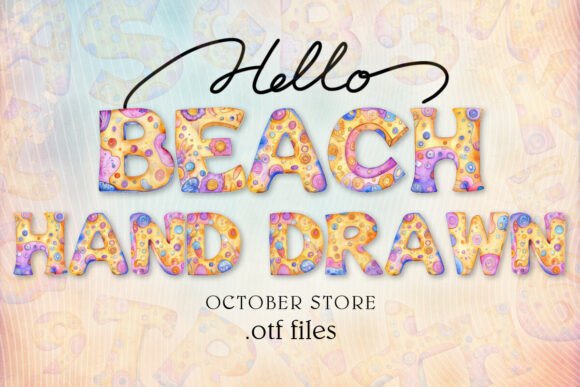 Hand Drawn Beach Fonts: A Color Fonts Summer Asset Review