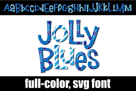 Jolly Blues: A Whimsical Color Fonts Choice