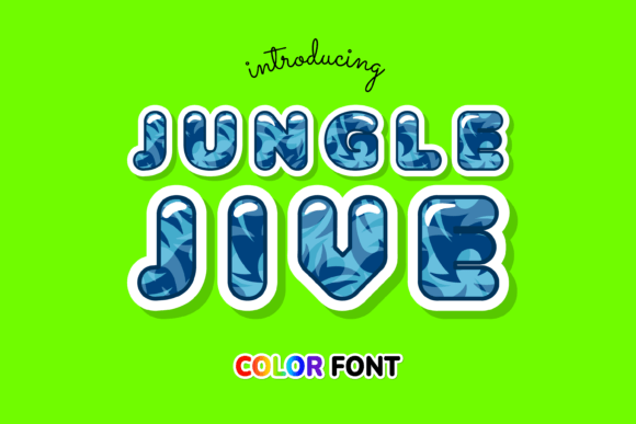 Jungle Jive: A Tropical Color Font for Digital Sellers