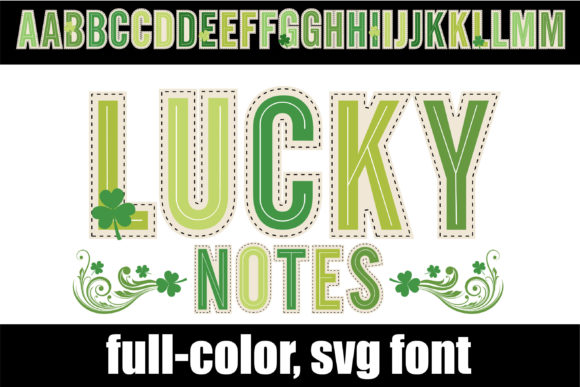 Lucky Notes: A Color Fonts Gem for Festive Branding