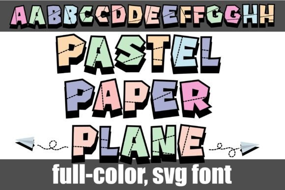 Paper Plane Pastel: A Whimsical Color Fonts SVG Font for Handmade Brands