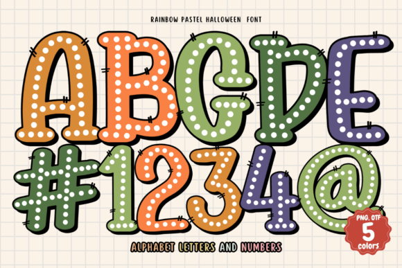 Rainbow Pastel Halloween Fonts: A Color Fonts Review for Crafters