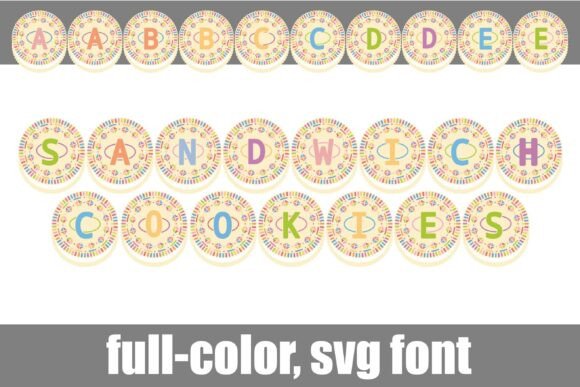 Sandwich Cookies: A Color Fonts Display Font for Local Food Brands