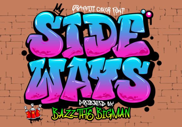 Sideways: A Bold Color Fonts Statement