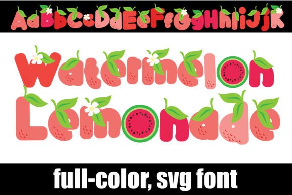 Watermelon Lemonade: A Vibrant Color Fonts Choice