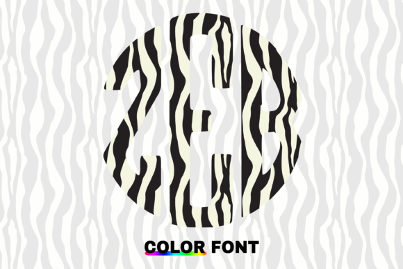 Zebra Circle: A Playful Color Fonts Monogram for Handmade Brands